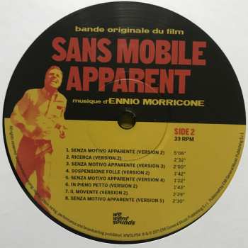 LP Ennio Morricone: Sans Mobile Apparent (Bande Originale du Film)