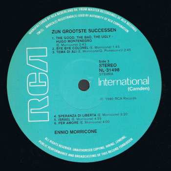 2LP Ennio Morricone: Zijn Grootste Successen