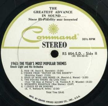 LP Enoch Light And His Orchestra: 1963: The Year's Most Popular Themes