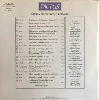 CD Ensemble Ars Italica: Musica Del XV Secolo In Italia