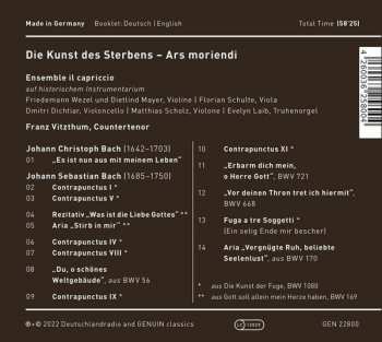 CD Franz Vitzthum: Die Kunst Des Sterbens - Ars Moriendi