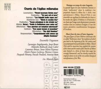 CD Ensemble Organum: Chants De L'Eglise Milanaise
