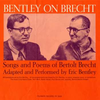 Album Eric Bentley: Bentley On Brecht: Songs & Poems Of Bertolt Brecht