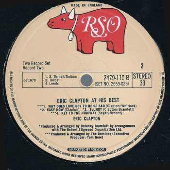 2LP Eric Clapton: At His Best