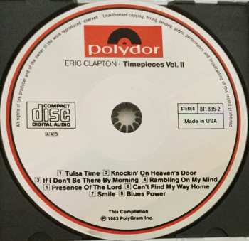 CD Eric Clapton: Timepieces Vol. II - 'Live' In The Seventies