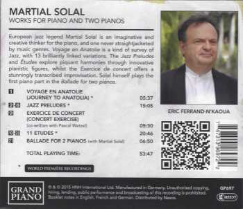 CD Martial Solal: Martial Solal - Works For Piano And Two Pianos