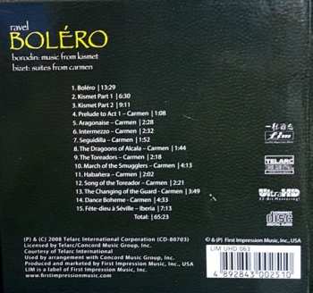 CD Erich Kunzel: Ravel: Bolero, borodin: music from kismet, bizet: suites from carmen