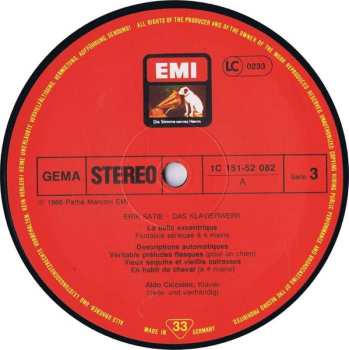 6LP/Set di cofanetti Erik Satie: Das Klavierwerk