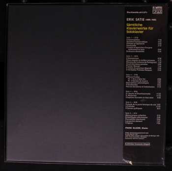 3LP/Set di cofanetti Erik Satie: Sämtliche Klavierwerke (Für Soloklavier)