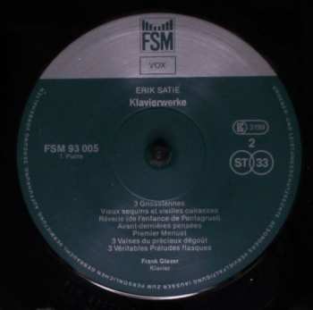 3LP/Set di cofanetti Erik Satie: Sämtliche Klavierwerke (Für Soloklavier)