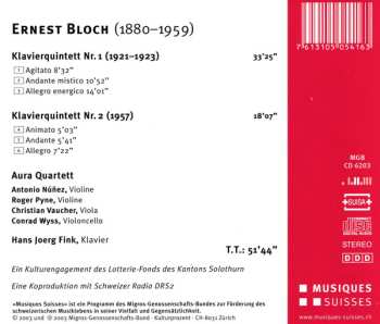 CD Ernest Bloch: Ernst Bloch: Klavierquintette