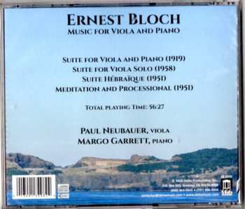 CD Ernest Bloch: Music For Viola And Piano