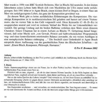 CD Ernest Bloch: Trois Poèmes Juifs / Symphony In E Flat Major / Evocations