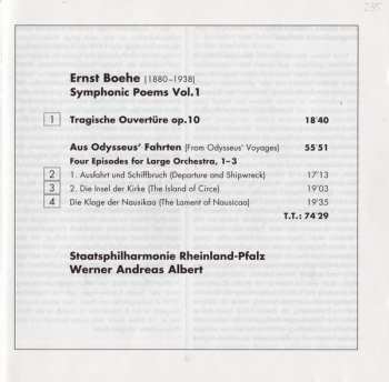 CD Ernst Boehe: Aus Odysseus' Fahrten (Symphonic Poems Vol. 1)