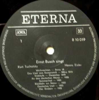LP Hanns Eisler: Ernst Busch Singt Kurt Tucholsky / Hanns Eisler