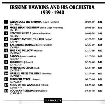 CD Erskine Hawkins And His Orchestra: 1939-1940
