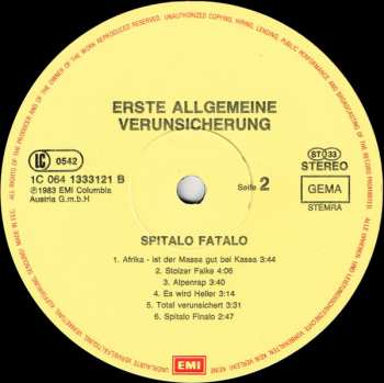 LP EAV (Erste Allgemeine Verunsicherung): Spitalo Fatalo