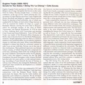 CD Henning Kraggerud: String Trio, "Le Chimay" / Sonata For 2 Violins / Cello Sonata