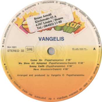 LP Evangelos Papathanassiou: Vangelis