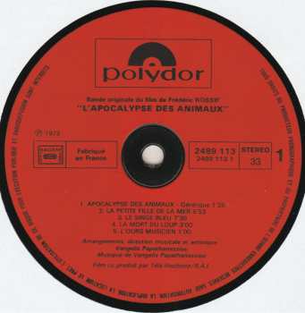 LP Evangelos Papathanassiou: L'apocalypse Des Animaux