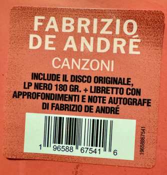 LP Fabrizio De André: Canzoni