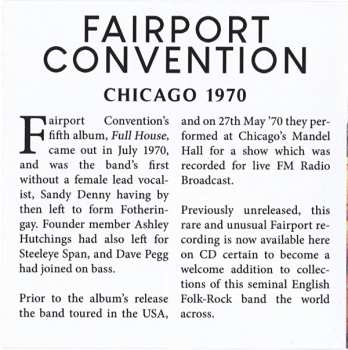 CD Fairport Convention: Chicago 1970