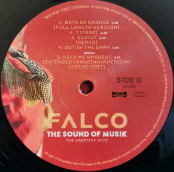 2LP Falco: The Sound Of Musik (The Greatest Hits)