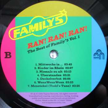 LP Family 5: Ran! Ran! Ran! The Best Of Family*5 Vol. 1