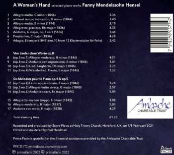 CD Fanny Mendelssohn Hensel: A Woman's Hand