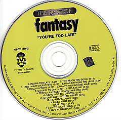 CD Fantasy: The Best Of Fantasy - You're Too Late