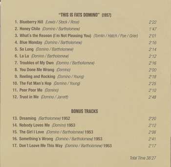 10CD/Set di cofanetti Fats Domino: The Fat Man Is Stompin'