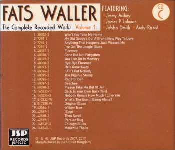 4CD Fats Waller: The Complete Recorded Works, Vol. 1 Messin' Around With The Blues