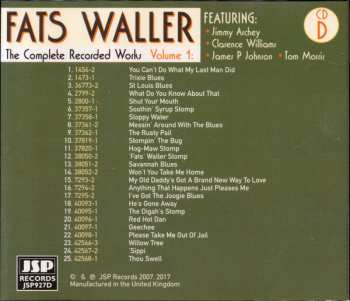 4CD Fats Waller: The Complete Recorded Works, Vol. 1 Messin' Around With The Blues