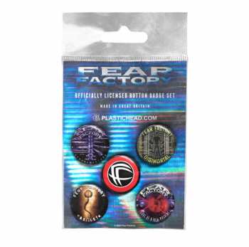 Merch Fear Factory: Set Spillette Albums 1992-2001 Button Badge Set