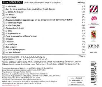 CD Félix Godefroid: Oeuvres Pour Harpe / Oeuvres Pour Piano