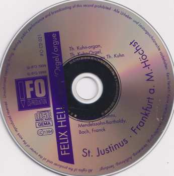 CD Felix Hell: Orgelmusik Aus St. Justinus