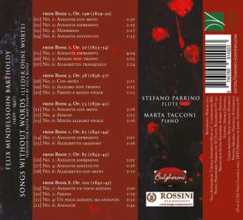 CD Felix Mendelssohn-Bartholdy: Songs Without Words = Lieder Ohne Worte (Version For Flute And Piano By Luca Russo)