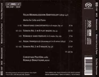 SACD Felix Mendelssohn-Bartholdy: Works For Cello & Piano
