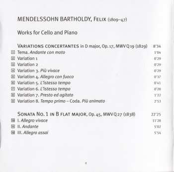 SACD Felix Mendelssohn-Bartholdy: Works For Cello & Piano