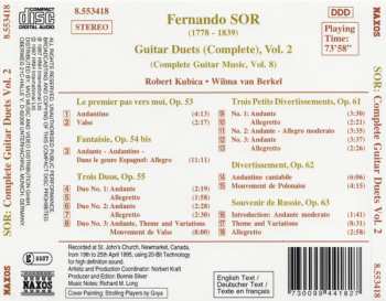 CD Fernando Sor: Guitar Duets (Complete), Vol. 2