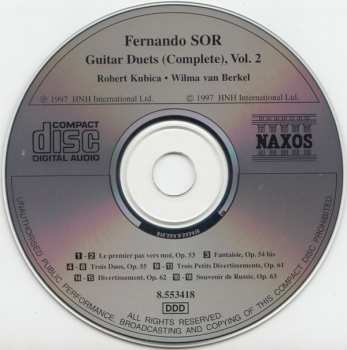 CD Fernando Sor: Guitar Duets (Complete), Vol. 2