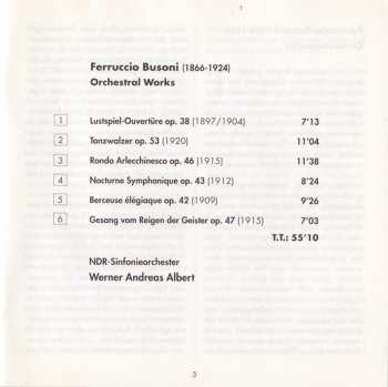 CD Ferruccio Busoni: Orchestral Works