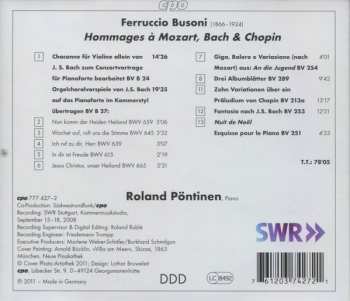 CD Ferruccio Busoni: Piano Works (Hommages À Mozart - Bach - Chopin)