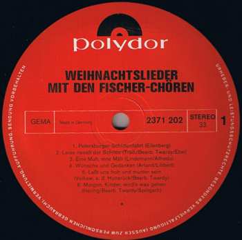 LP Fischer Chöre: Die Schönsten Weihnachtslieder