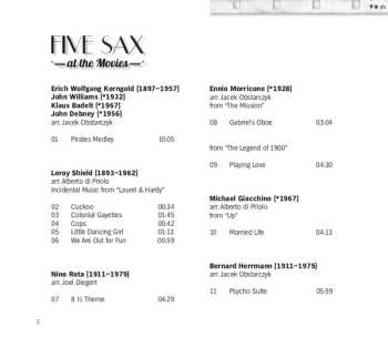 CD Five Sax: Five Sax At The Movies