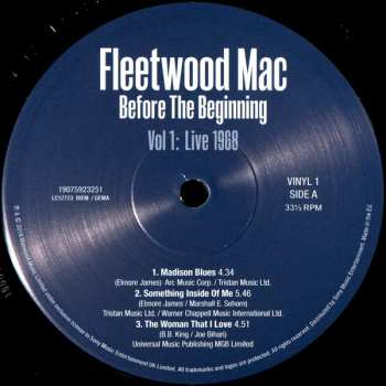 3LP Fleetwood Mac: Before The Beginning Vol 1: Live 1968