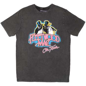Merce Fleetwood Mac: Fleetwood Mac Unisex Stone Wash T-shirt: On Tour (charcoal Grey) (medium) M