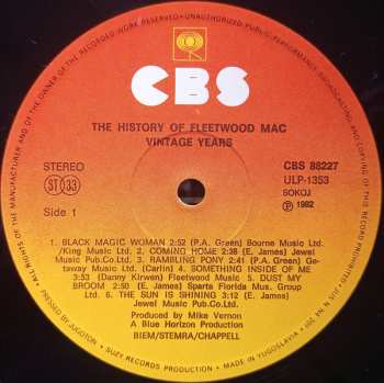 2LP Fleetwood Mac: The History Of Fleetwood Mac - Vintage Years