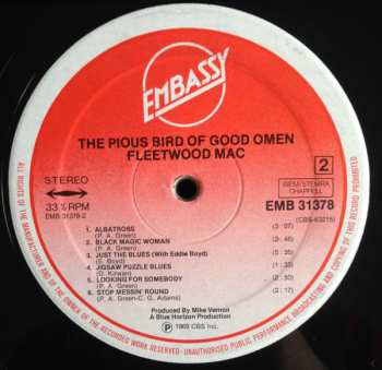 LP Fleetwood Mac: The Pious Bird Of Good Omen