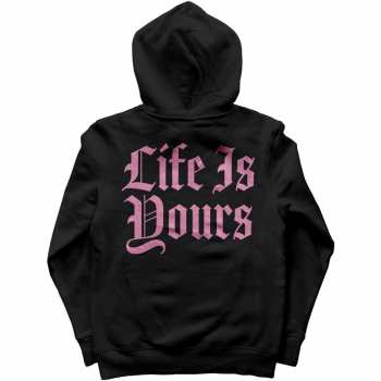 Merce Foals: Foals Unisex Pullover Hoodie: Life Is Yours Text (back Print) (small) S